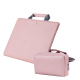 Sacoche Ordinateur Portable Rose Protection 360° Ultra-Fine Cuir Imperméable Anti-Rayures Avec Poignée Confortable