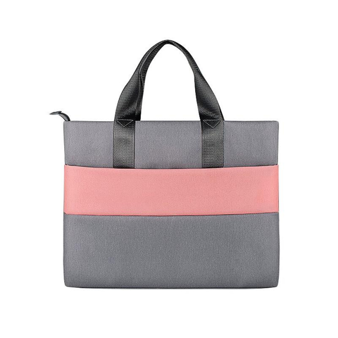 Sacoche Ordinateur Portable 14-15 Pouces Étanche Et Résistante Avec Grande Capacité Rose Et Grise - www.yonis-shop.com