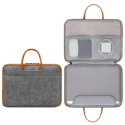 Sacoche Ordinateur Portable 14 Pouces Cuir Véritable Imperméable Design Ouverture Totale Anti-rayures Doublure Confortable - ...