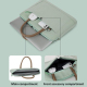 Sacoche Ordinateur Portable 14-15 Pouces en Tissu Oxford Imperméable et Résistante avec Bandoulière Amovible et Poignée Ergon...