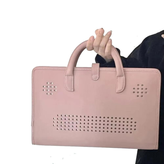Sacoche Ordinateur Portable Rose 14 Pouces Style Fille Résistante et Étanche Avec Poignée - www.yonis-shop.com
