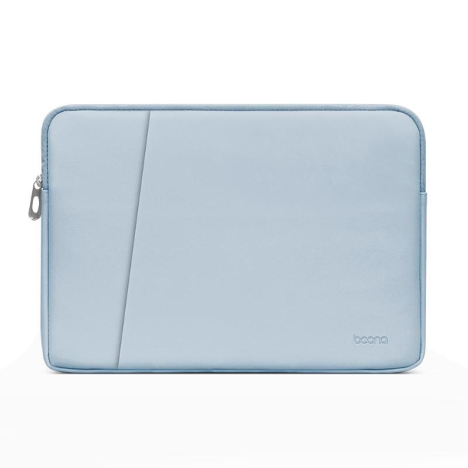 Sacoche Ordinateur Portable Cuir PU Bleu Ciel Double Couche Étanche Résistante 13 à 14 Pouces - www.yonis-shop.com