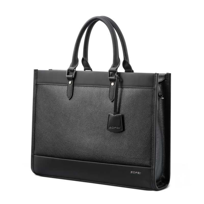 Sacoche Ordinateur Portable Cuir Grande Capacité Étanche Résistante Pour Ordinateur 14 Pouces - www.yonis-shop.com