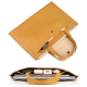 Sacoche Ordinateur Portable En Cuir PU Jaune Étanche Et Résistante Pour Ordinateur 13/14 Pouces - www.yonis-shop.com