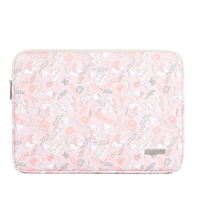 Sacoche Ordinateur Portable 14 Pouces Cuir PU Imperméable Anti-Choc Design Léger et Élégant Rose Clair - www.yonis-shop.com