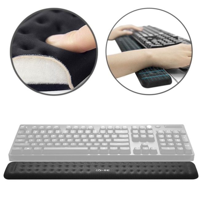 Tapis De Souris Ergonomique En Mousse À Mémoire Avec Repose-Poignet Antidérapant Noir Taille L - www.yonis-shop.com