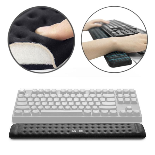 Tapis De Souris Confortable En Mousse À Mémoire De Forme Avec Repose-Poignet Antidérapant Massage Résistant À La Sueur Taille...
