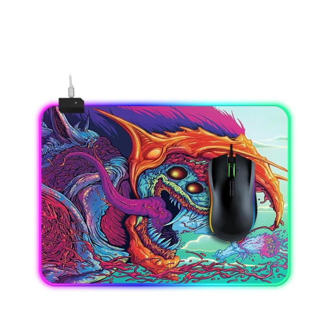 Tapis De Souris Lumineux Gamer Avec Motif Monstre Optimisé Pour Performance Et Confort - www.yonis-shop.com
