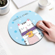 Tapis De Souris Rond Motif Chat Café Antidérapant En Caoutchouc Naturel Lavable Durable 22cm - www.yonis-shop.com
