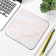 Tapis De Souris Marbré En Cuir PU Antidérapant Pour Bureau Et École Design Élégant 20x20cm - www.yonis-shop.com