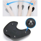Tapis De Souris Ergonomique En Mousse À Mémoire Avec Repose-Poignet Et Boules Acier Inoxydable - www.yonis-shop.com