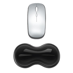 Tapis De Souris En Silicone Transparent Pour Repos Poignet Confortable Anti-Dérapant Anti-Fatigue