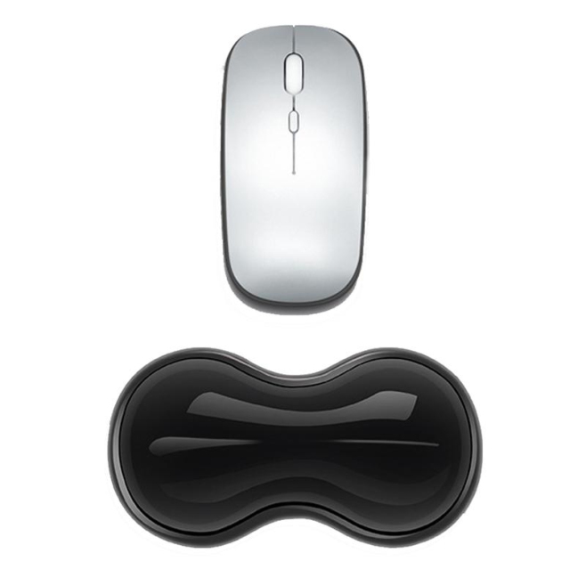 Tapis De Souris En Silicone Transparent Pour Repos Poignet Confortable Anti-Dérapant Anti-Fatigue - www.yonis-shop.com