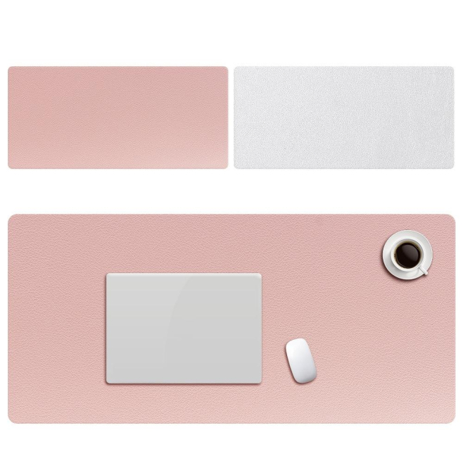 Tapis De Souris Double Face Imperméable Anti-Rayures Résistant À La Chaleur Pour Bureau 90x40cm Argent - www.yonis-shop.com