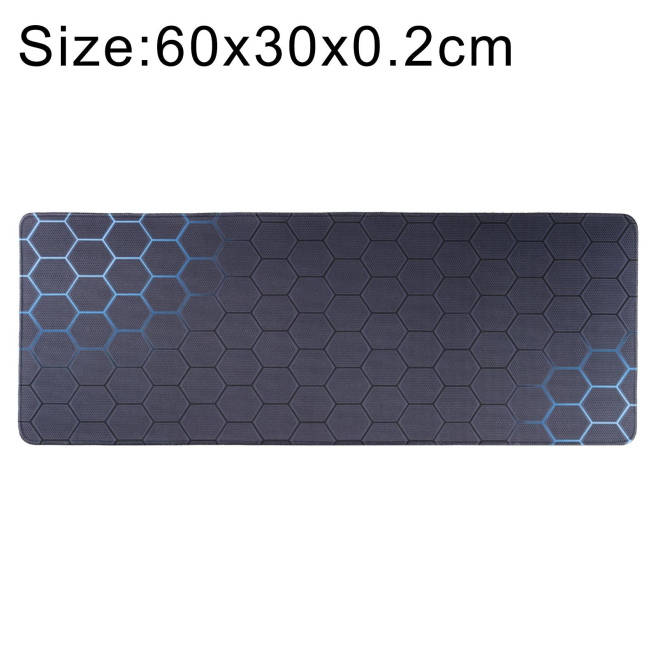 Tapis De Souris Antidérapant En Caoutchouc Et Tissu Surface Lisse Taille 60x30cm Bleu Alvéolé - www.yonis-shop.com