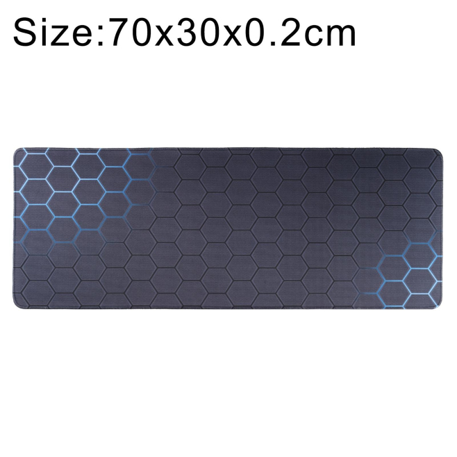 Tapis De Souris Antidérapant Surface En Tissu Pour Jeu Taille 70x30cm Bleu Design Alvéole Durable Et Stable - www.yonis-shop.com