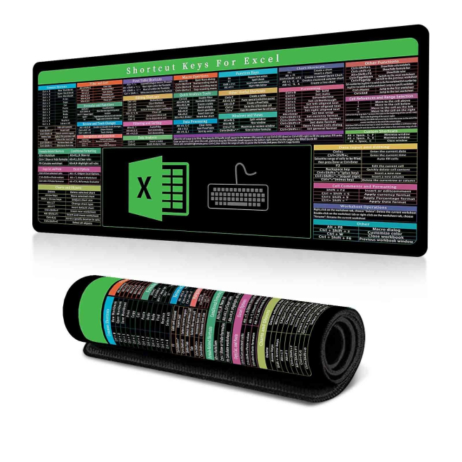 Tapis De Souris Raccourcis Clavier Multi-Design Pour Bureau Avec Base Antidérapante Et Bords Renforcés - www.yonis-shop.com
