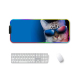 Tapis De Souris RGB Lumineux 350x600x3mm Anti-Dérapant En Caoutchouc Avec Câble USB 2m - www.yonis-shop.com