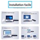 Mini PC Windows Haute Performance Quad Core Support HDMI VGA Sécurité Optimale Vidéo HD 1080P Idéal Pour Écoles Bureaux Insti...