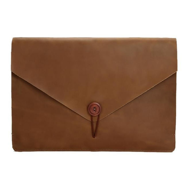 Sacoche Ordinateur Portable En Cuir Véritable Élégante Et Résistante Pour Laptop Et Tablette 12 Pouces Et Moins - www.yonis-s...