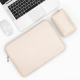 Sacoche Ordinateur Portable Cuir PU Étanche Résistante À L'Usure Couleur Abricot Taille 11/12 Pouces Protection Antichoc et Douceur Intérieure