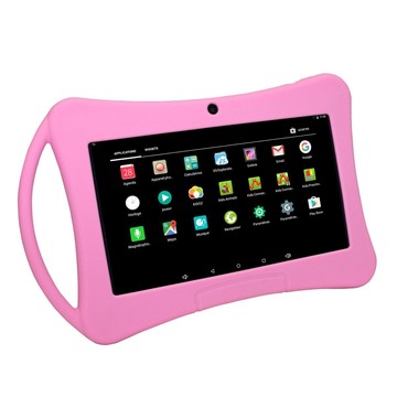 Veidoo Tablette Android 7 Pouces,2Go RAM 32Go ROM, WiFi, Écran HD, Application Préinstallée avec Contrôle Parental, Jeux, Étui Éducative pour Enfants (Rose