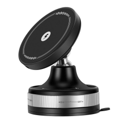 Support Téléphone Voiture Magnétique MagSafe Charge Rapide 15W Rotation 360° Ventouse Nano