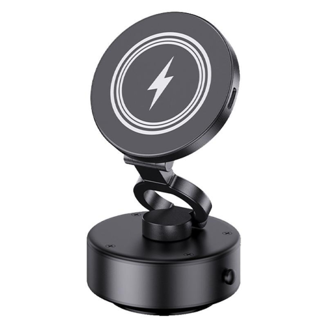 Support Téléphone Voiture Recharge Sans Fil 15W Magnétique N52 À Ventouse Réglable Trois Axes - www.yonis-shop.com
