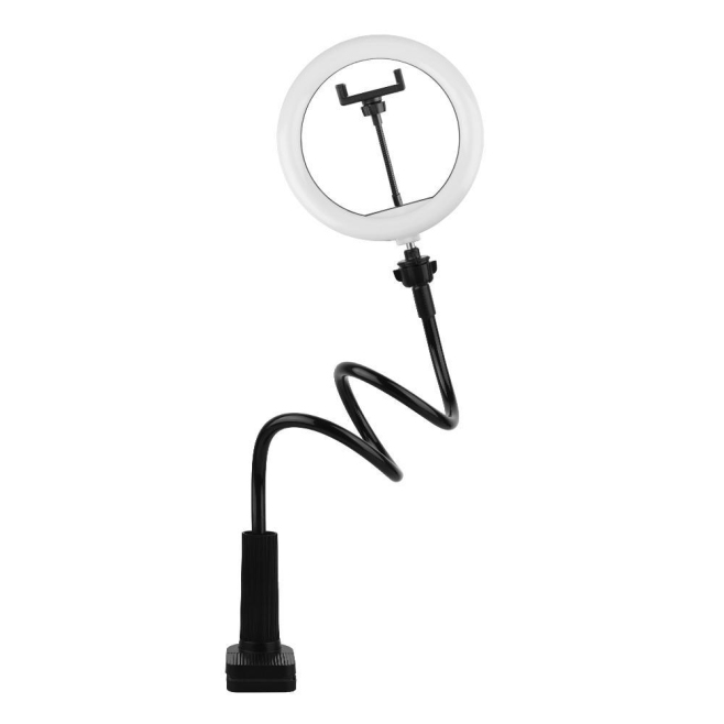 Anneau Lumineux LED 10 Pouces Pour Selfies Et Streaming Avec Support Flexible 78 Cm 120 LED 3 Modes 10 Niveaux - www.yonis-sh...