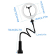 Anneau Lumineux LED 10 Pouces Pour Selfies Et Streaming Avec Support Flexible 78 Cm 120 LED 3 Modes 10 Niveaux - www.yonis-sh...