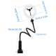 Anneau Lumineux LED 8 Pouces Pour Selfies Et Streaming Bras Flexible 120 LED 10 Niveaux 78 Cm - www.yonis-shop.com