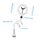 Anneau Lumineux LED 8 Pouces Pour Selfies Et Streaming Bras Flexible 120 LED 10 Niveaux 78 Cm - www.yonis-shop.com