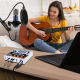 Console De Mixage Audio Pour Streaming Et Chant Bluetooth 24 Bits XLR Enregistrement TF Batterie 2900 mAh Blanche - www.yonis...