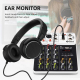 DEBRA V4 4-Channels Audio Mixer with Reverb Sound Card for Live Streaming(EU Plug)