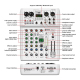 DEBRA PRMX-6 4-Channels Audio Mixer DSP Reverb for Live Recording(EU Plug)