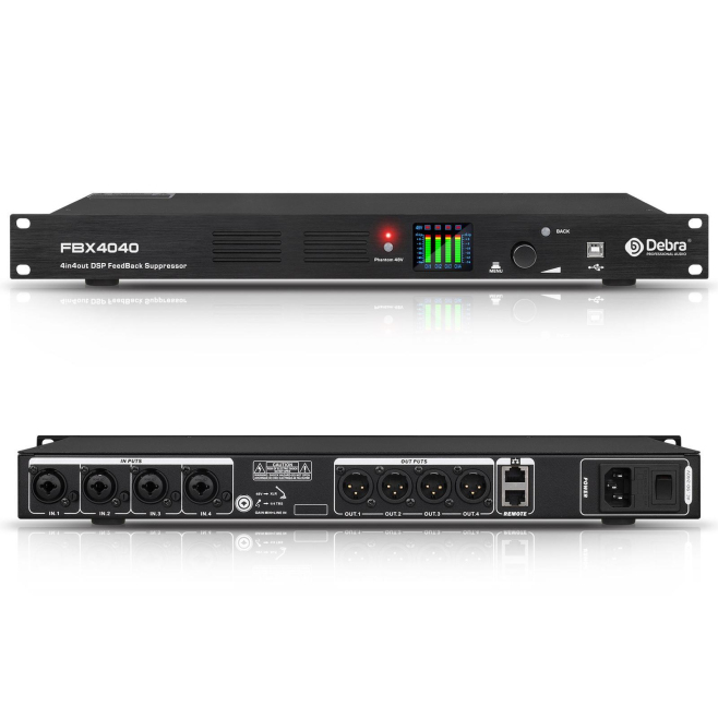 Suppresseur De Larsen DSP 4 Canaux Filtrage 24 Bandes Entrées Sorties XLR Contrôle PC - www.yonis-shop.com