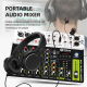 Table De Mixage Audio 8 Canaux Pour Enregistrement Live Avec Bluetooth 5.0 Alimentation Fantôme 48 V Et Réverbération - www.y...