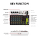 Table De Mixage Audio 8 Canaux Pour Enregistrement Live Avec Bluetooth 5.0 Alimentation Fantôme 48 V Et Réverbération - www.y...