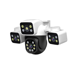 Caméra De Surveillance Extérieure WiFi PTZ À Trois Objectifs 3 x 4MP IP66 Avec Détection Humaine