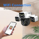 Caméra De Surveillance Extérieure WiFi PTZ À Trois Objectifs 3 x 4MP IP66 Avec Détection Humaine - www.yonis-shop.com