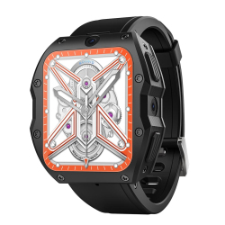 Montre Connectée Android 9.0 4G Avec Nano SIM Double Caméra GPS IP68 Écran 1,99 Pouces 2 Go 16 Go Noir