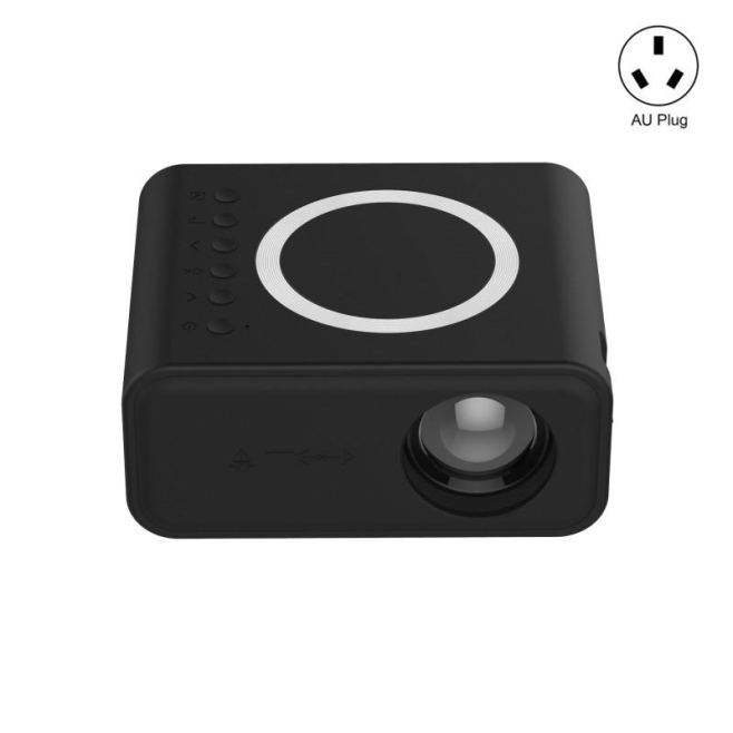 Mini Vidéoprojecteur Portable LED 16 À 100 Pouces Haut Parleur Intégré Prise Casque USB Blanc