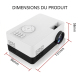 Mini Projecteur LED Portable 1080P Supporté Avec Haut Parleur TF USB AV Pour Maison Et Camping - www.yonis-shop.com