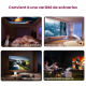 Vidéoprojecteur Mini WiFi Portable 50 ANSI Support 240° Correction Keystone HDMI USB AUX - www.yonis-shop.com