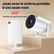 Vidéoprojecteur Mini WiFi Portable 50 ANSI Support 240° Correction Keystone HDMI USB AUX - www.yonis-shop.com