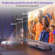 Vidéoprojecteur Intelligent Android 11 720P WiFi Double Bande Bluetooth 5.1 100 ANSI Lumens - www.yonis-shop.com