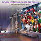 Vidéoprojecteur Intelligent Android 11 720P WiFi Double Bande Bluetooth 5.1 100 ANSI Lumens - www.yonis-shop.com