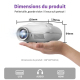 Vidéoprojecteur Intelligent Android 11 720P WiFi Double Bande Bluetooth 5.1 100 ANSI Lumens - www.yonis-shop.com