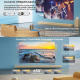 Vidéoprojecteur Smart Android Full HD 1080P 450 ANSI WiFi 6 Bluetooth Autofocus Correction Automatique - www.yonis-shop.com