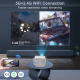 Vidéoprojecteur Intelligent Android 9 720P WiFi 6 Bluetooth 5 Avec Cardan Et Mise Au Point Électrique - www.yonis-shop.com